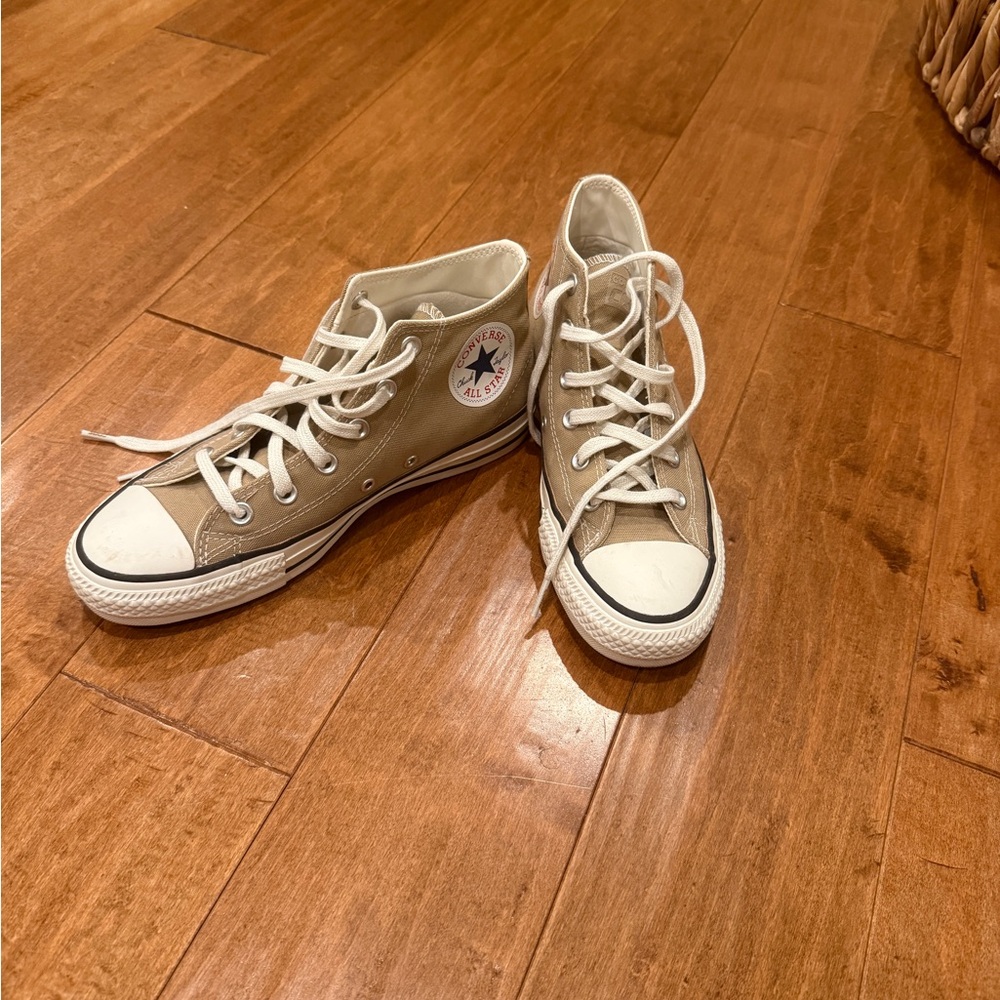 Converse High-Top Sneakers in Beige